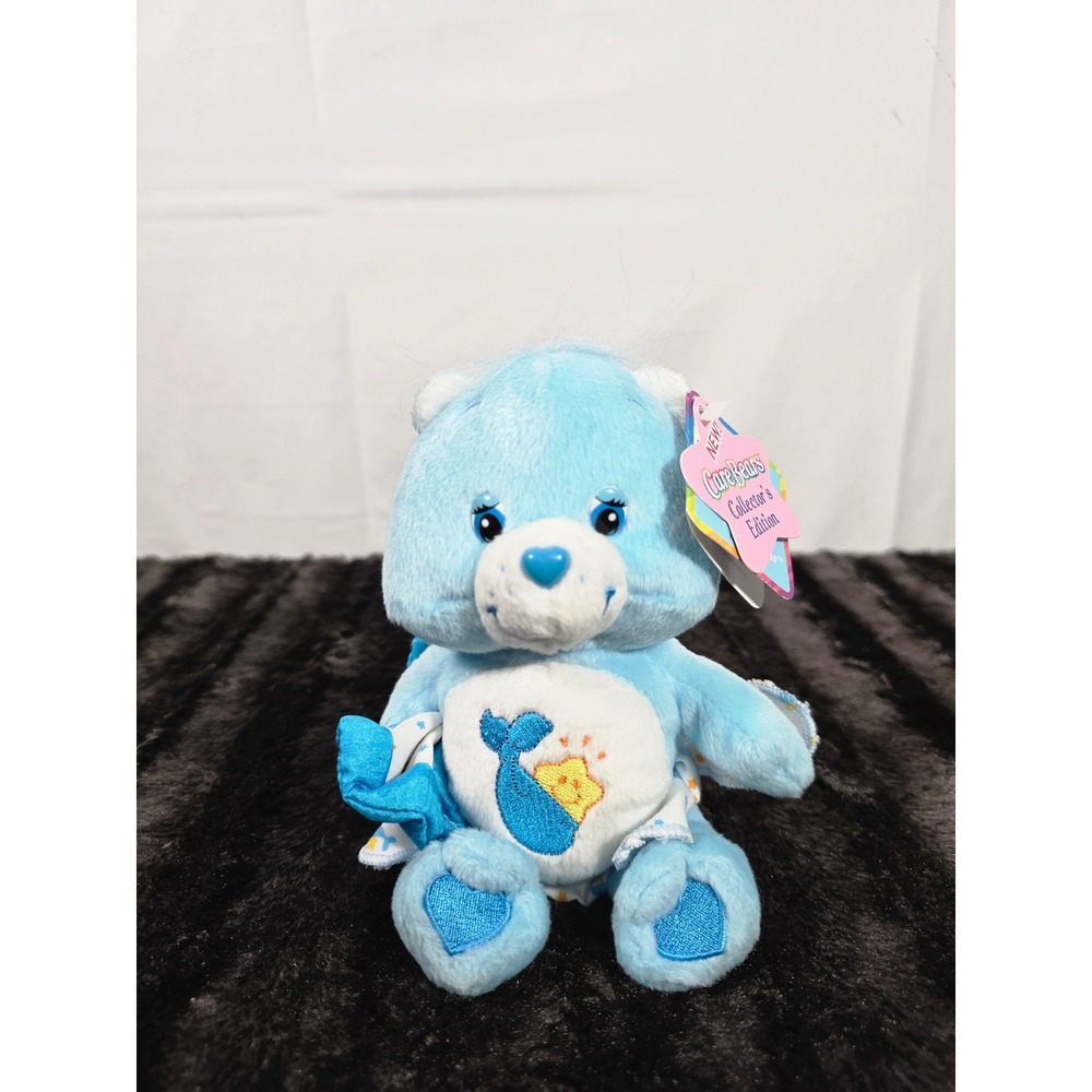 Care Bears Collector's Edition Series 1 Baby Tugs Bear Blue Plush 2003 NWT